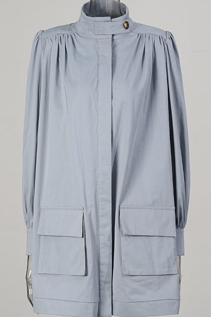 Relaxed Pleated Detail Jacket