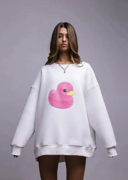 Charming Duck Graphic Sweater