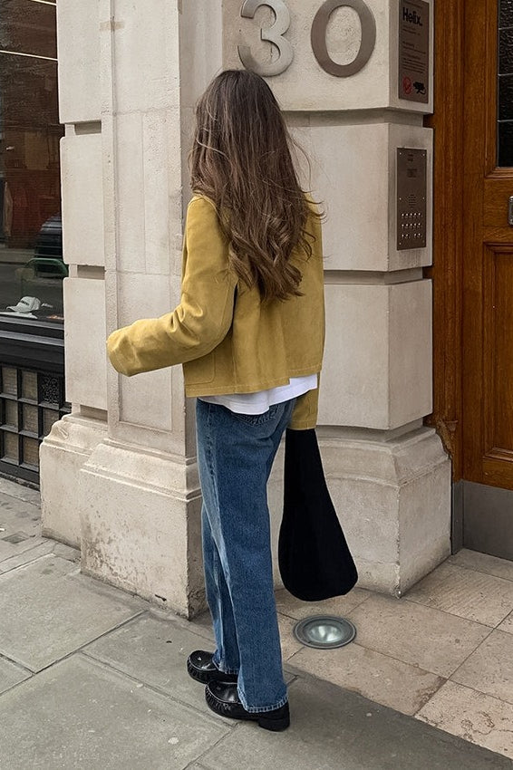 Faux Suede Commuter Jacket