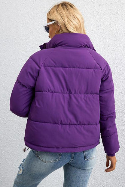 Short Stand Collar Puffer Coat