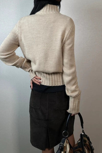Thick Turtleneck Knit Sweater