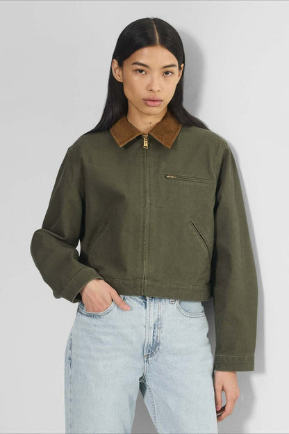 Cropped Utility Workwear Jacket