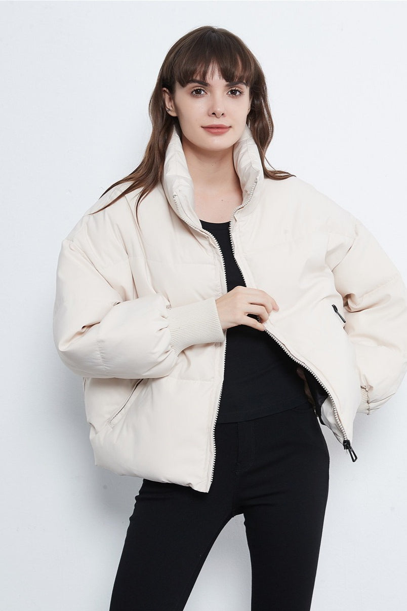 Casual Cropped Puffer Jacket