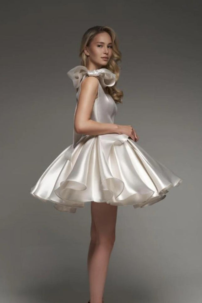 Stylish Tulle Spaghetti Strap Short Mini Dress