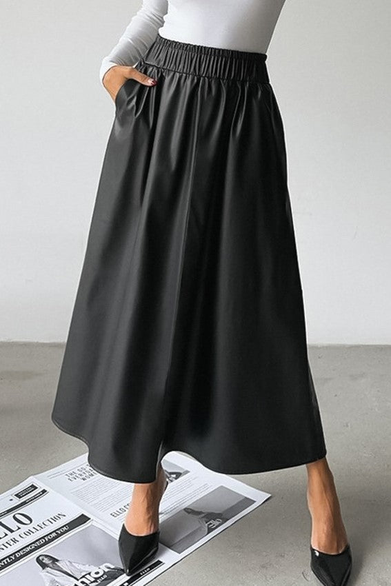 Felice Pu Midi Skirt