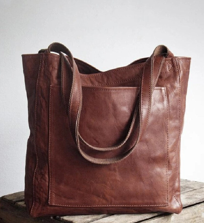 Elara | Classic Leather Tote