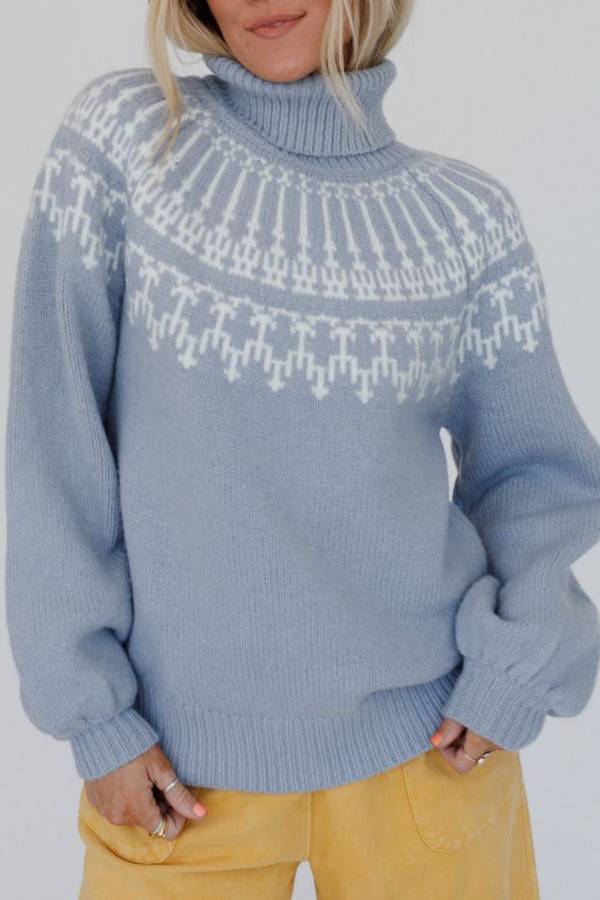 Christmas Thickened Turtleneck Long Sleeve Knitted Sweater