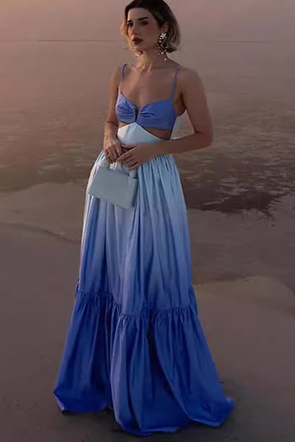 Ombre Cami Cutout Bodycon Maxi Dress