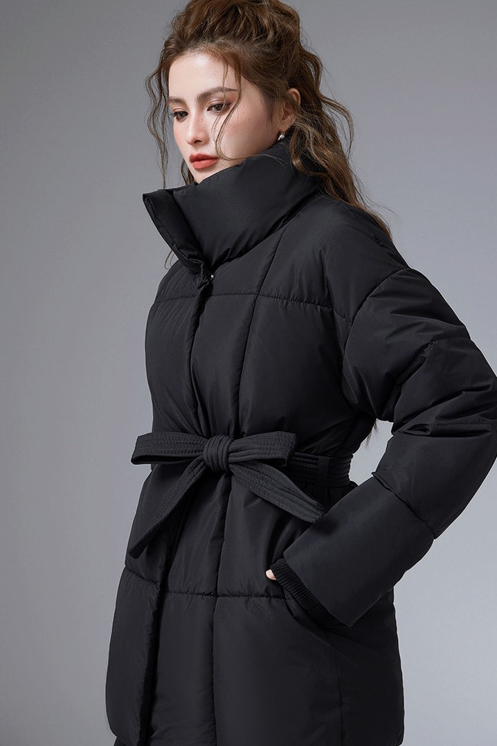 Warm Casual Cropped Cotton Puffer Jacket