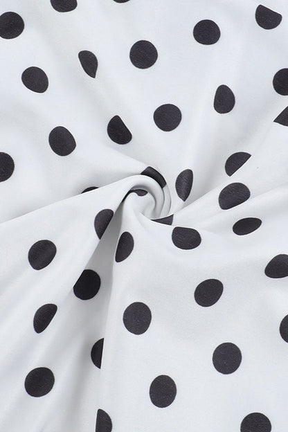 Polka Dot Sleeveless Bodycon Mermaid Maxi Dress