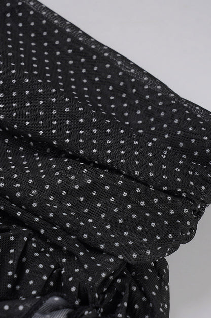 Retro Polka Dot Tie Mini Skirt