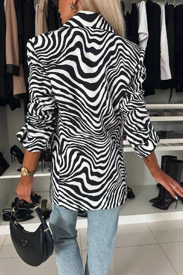 Zebra Striped Blazer