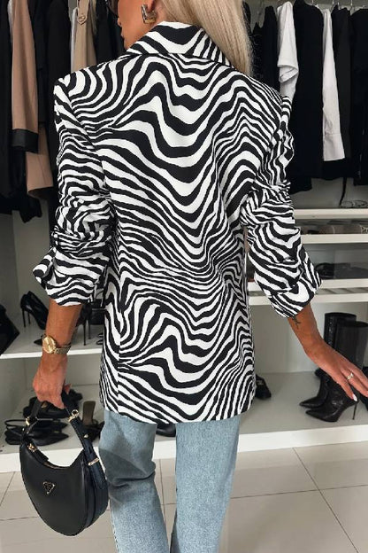 Zebra Striped Blazer