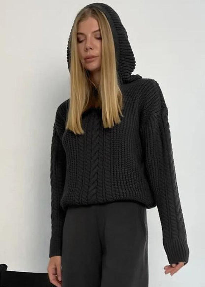 Cozy Hooded Knitted Sweater - Autumn Essential
