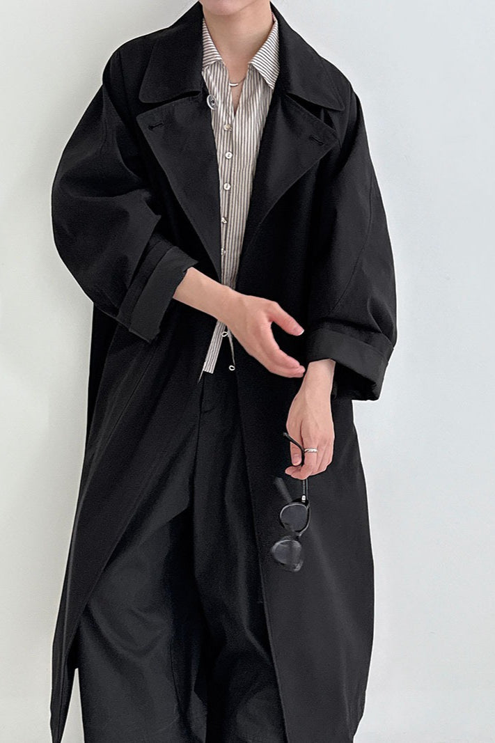 Luxi Vintage Loose Large-Pocket Unique Overcoat