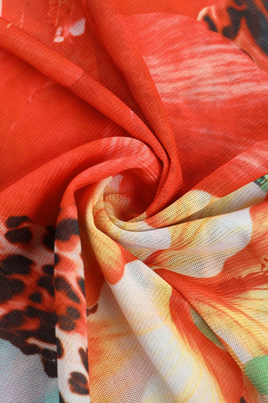 Floral Print Backless Cami Vacation Maxi Dress