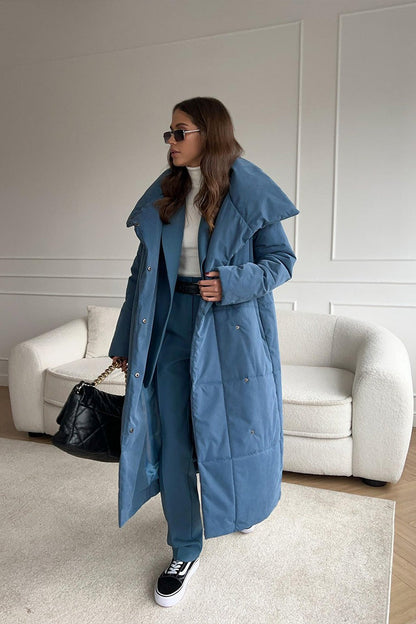 Long Stand Collar Puffer Jacket