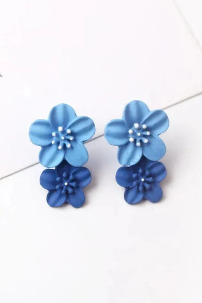 Flower Dual Tone Earrings
