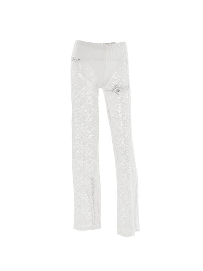 Lace See through High Waist Pants