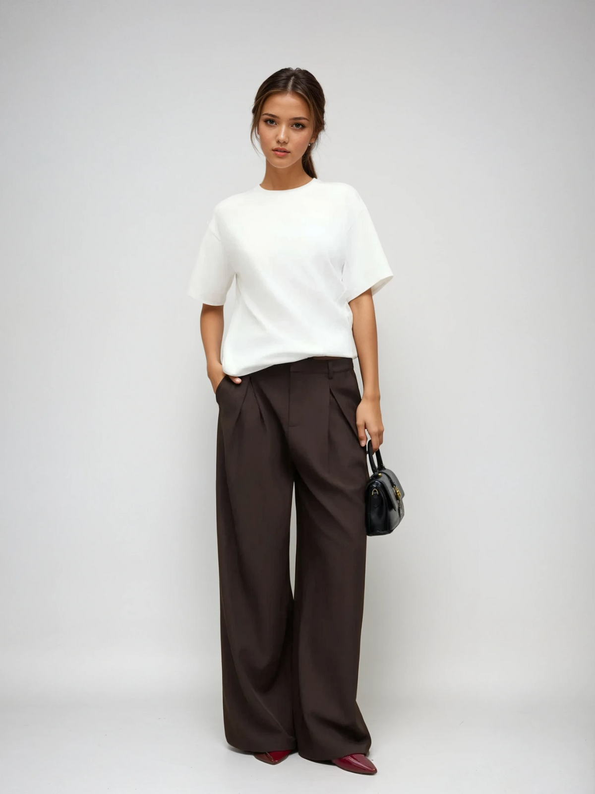 Smart Casual Cotton-blend Asymmetrical Hem Tee