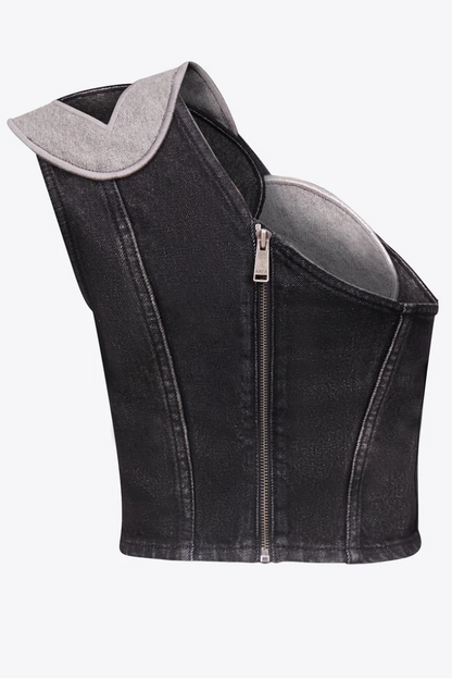 Lock Ring Type Irregular Jeans Set