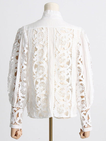 French Crochet Shirt Top & Shorts Coord Set