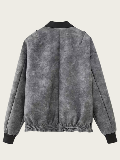 Martina Distressed Aviator Jacket