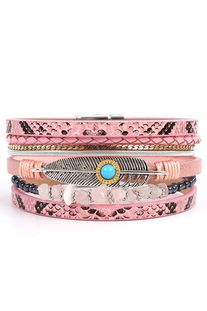 Bohemian Vintage Gravel Braided Bracelet