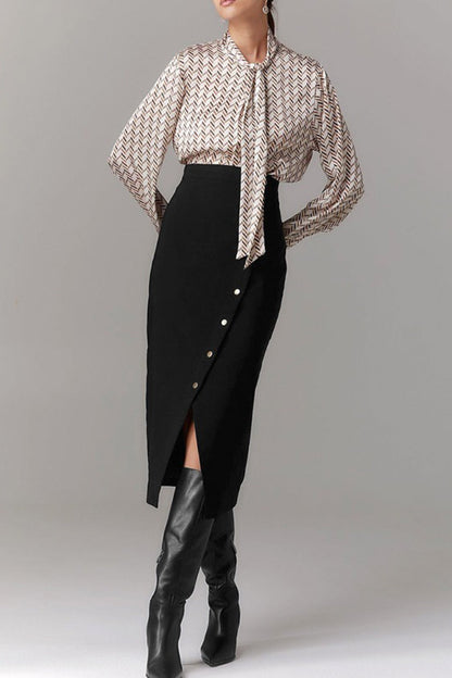 Elegant Design Midi Skirt