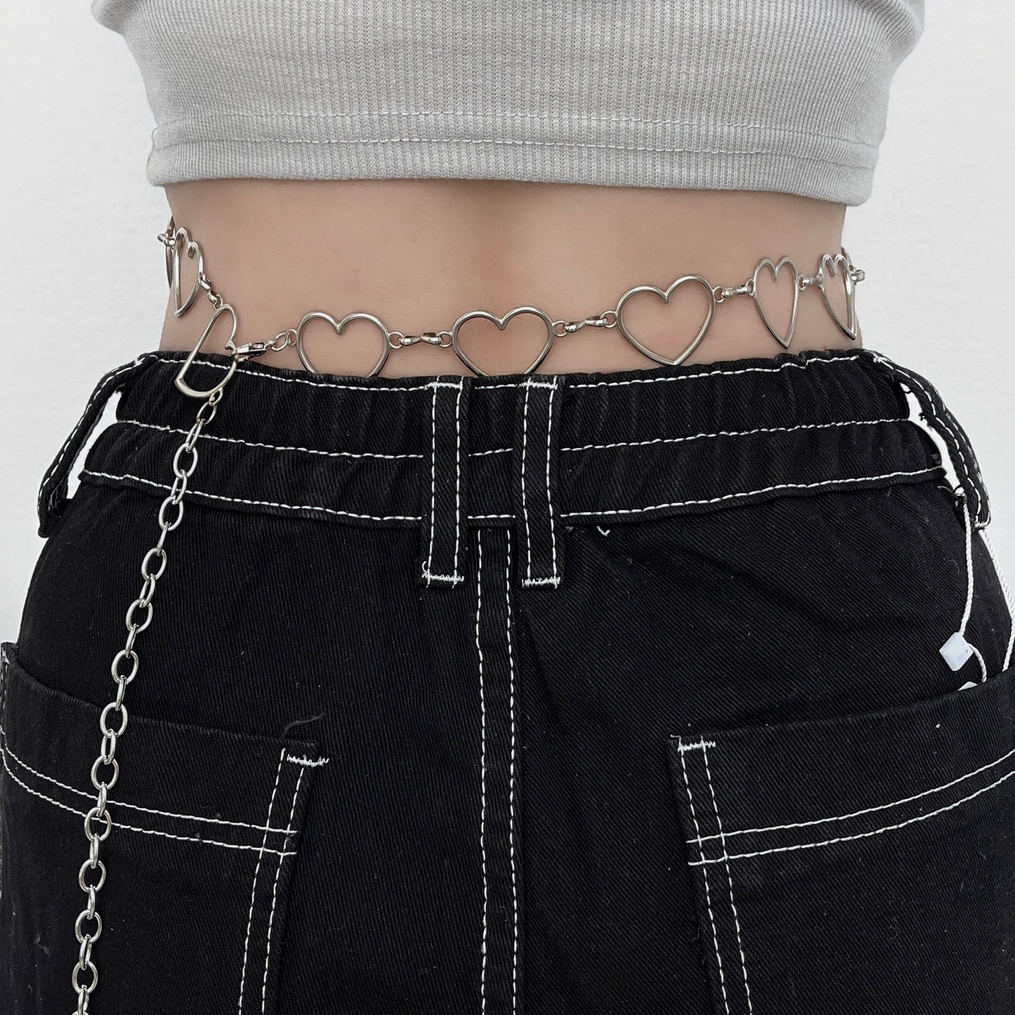 Hearts hollow out waist chain