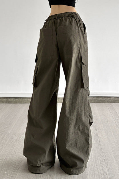 Vintage Street-Style Loose-Fit Cargo Pant