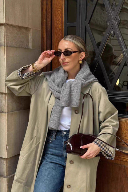 Japanese Minimalist Loose Petite Mid-Length Overcoat