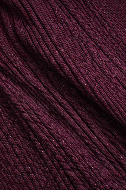 Bernice V-neck Flare Cuffs Knit Midi Dress