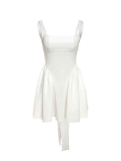 Backless Lace Up Mini Dress