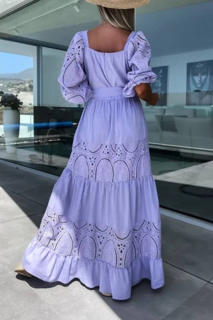 Loose Lace Hollow Long Skirt