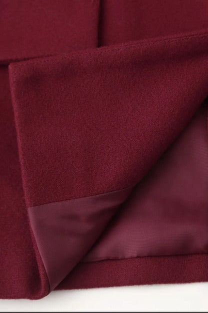 Scarf Collar Single Breasted Wool Coat