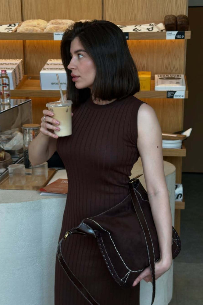 Solid Tank Split Maxi Dress