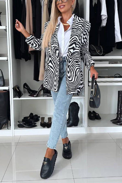 Zebra Striped Blazer