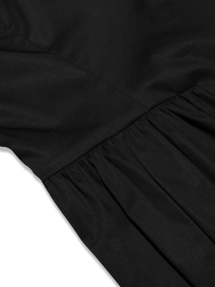 Little Black Dress Spaghetti Straps Flared Birthday Party Mini Dresses