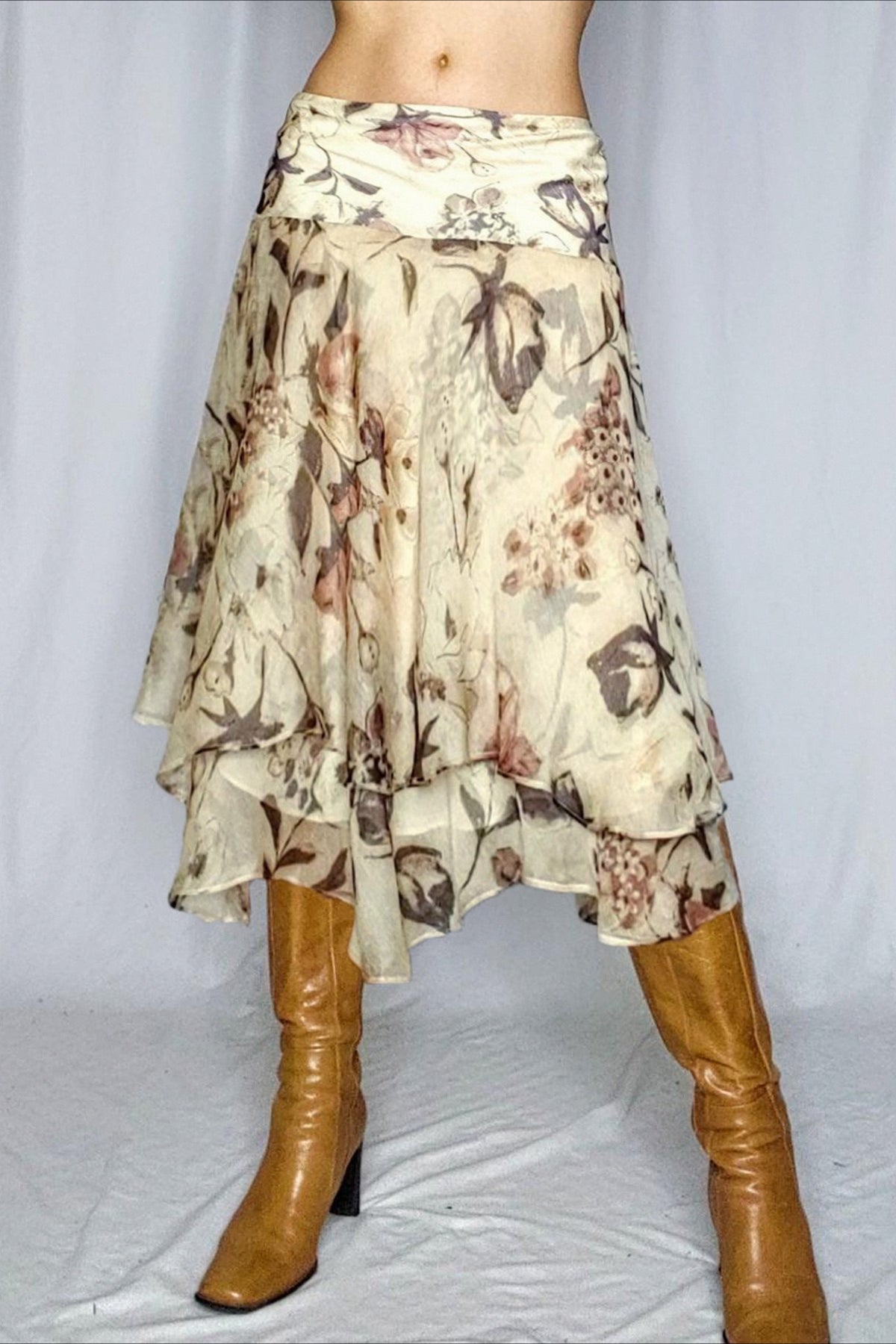 Loose Fit High Waist Mesh Skirt