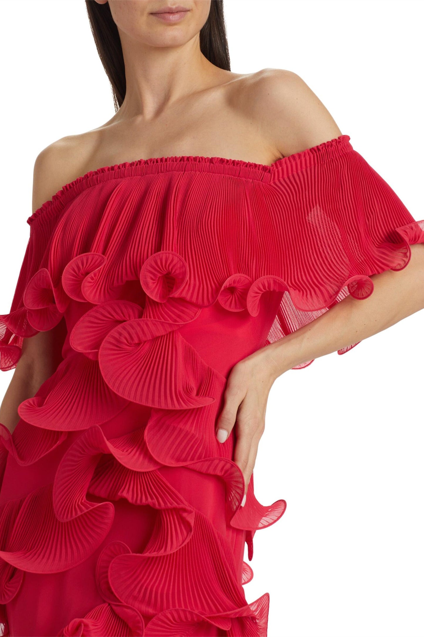 Caroline Off-shoulder Ruffle Maxi Dress