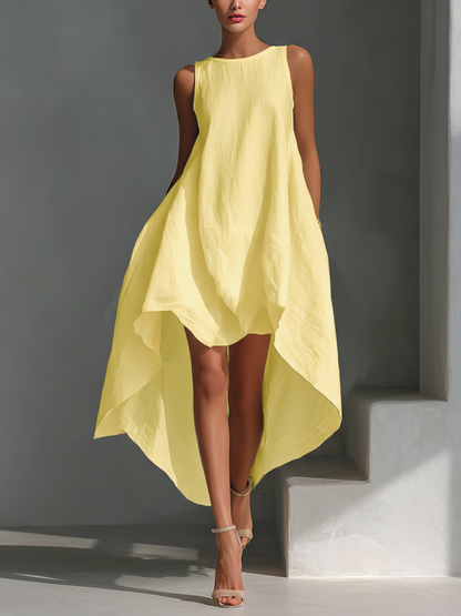 Liora | Linen Sleeveless Midi Dress