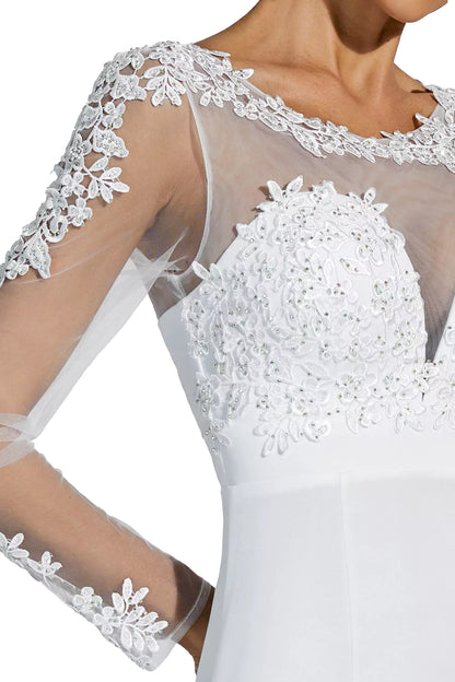 Madisyn White Lace Bodycon Maxi Dress