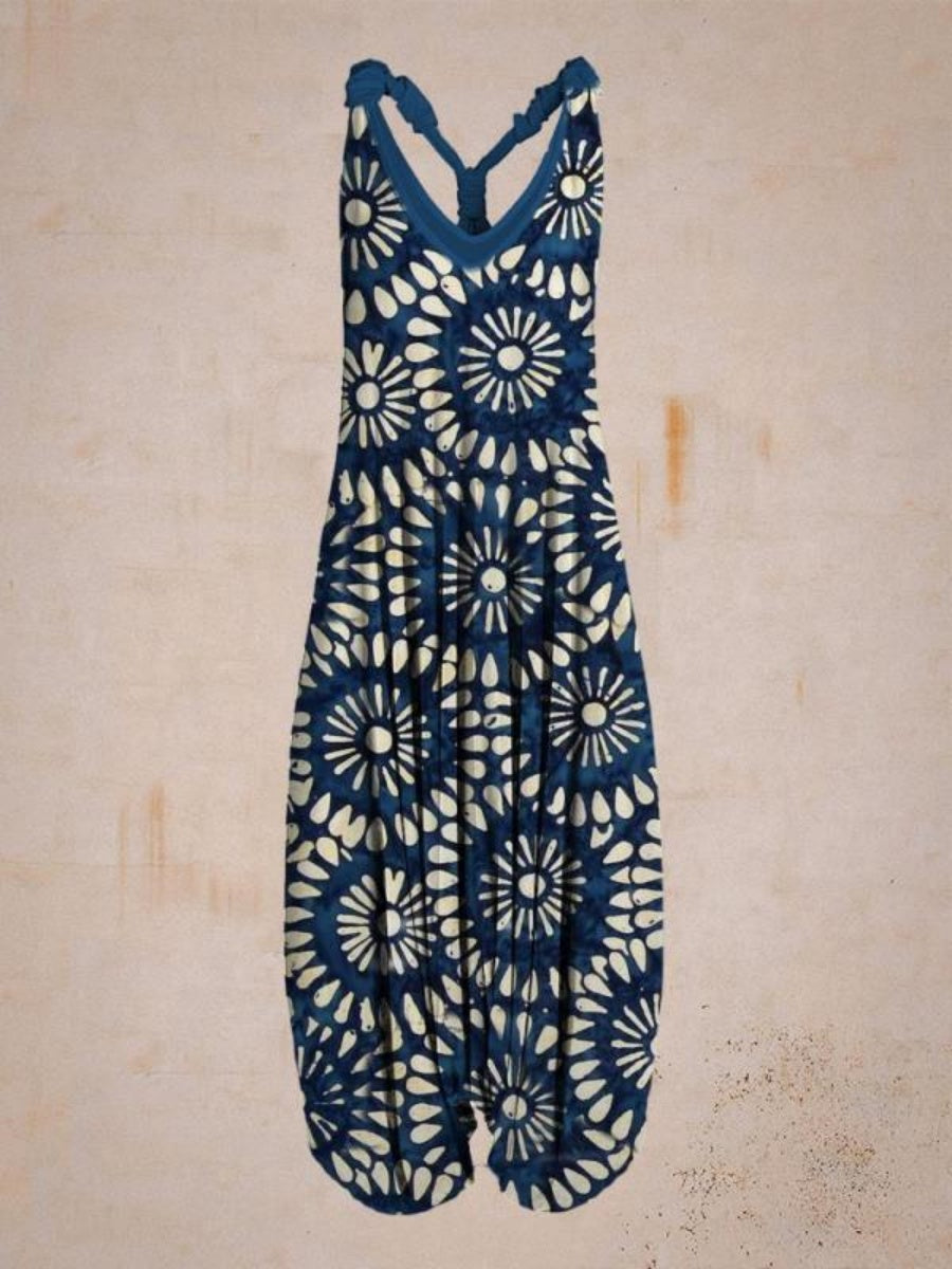 Printed Camisoles Loose-fit Jumpsuits
