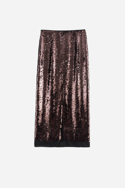 Dale Sequins Chiffon Pencil Skirt
