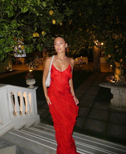 Aliza | Ruffled Maxi Dress