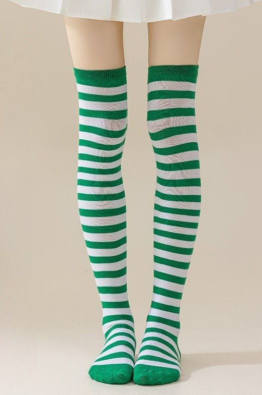 Striped Knee High Socks