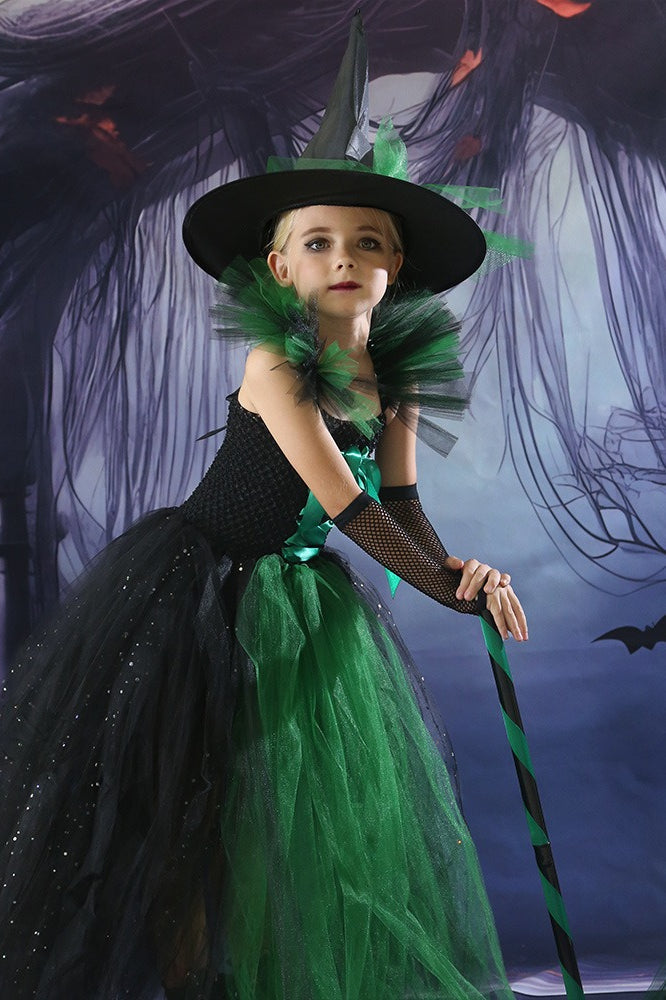 Witch Tutu Dress Kid Halloween Costume