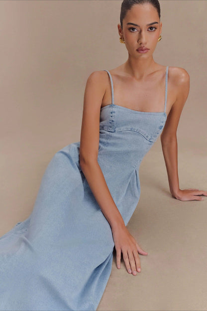 Sexy Strapless Denim Dress
