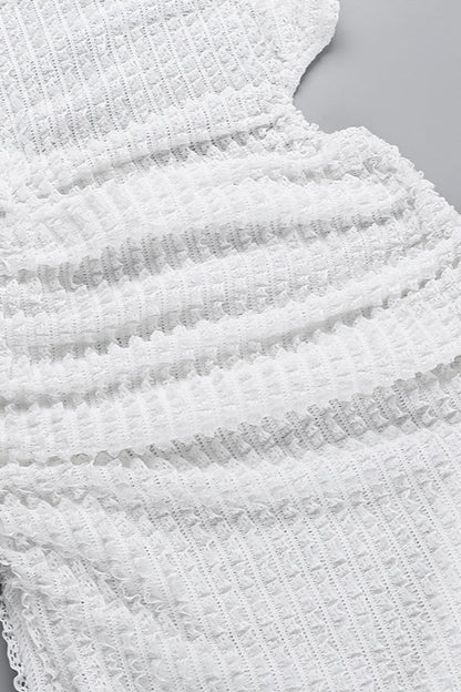 Textured Backless Bodycon Maxi Dress